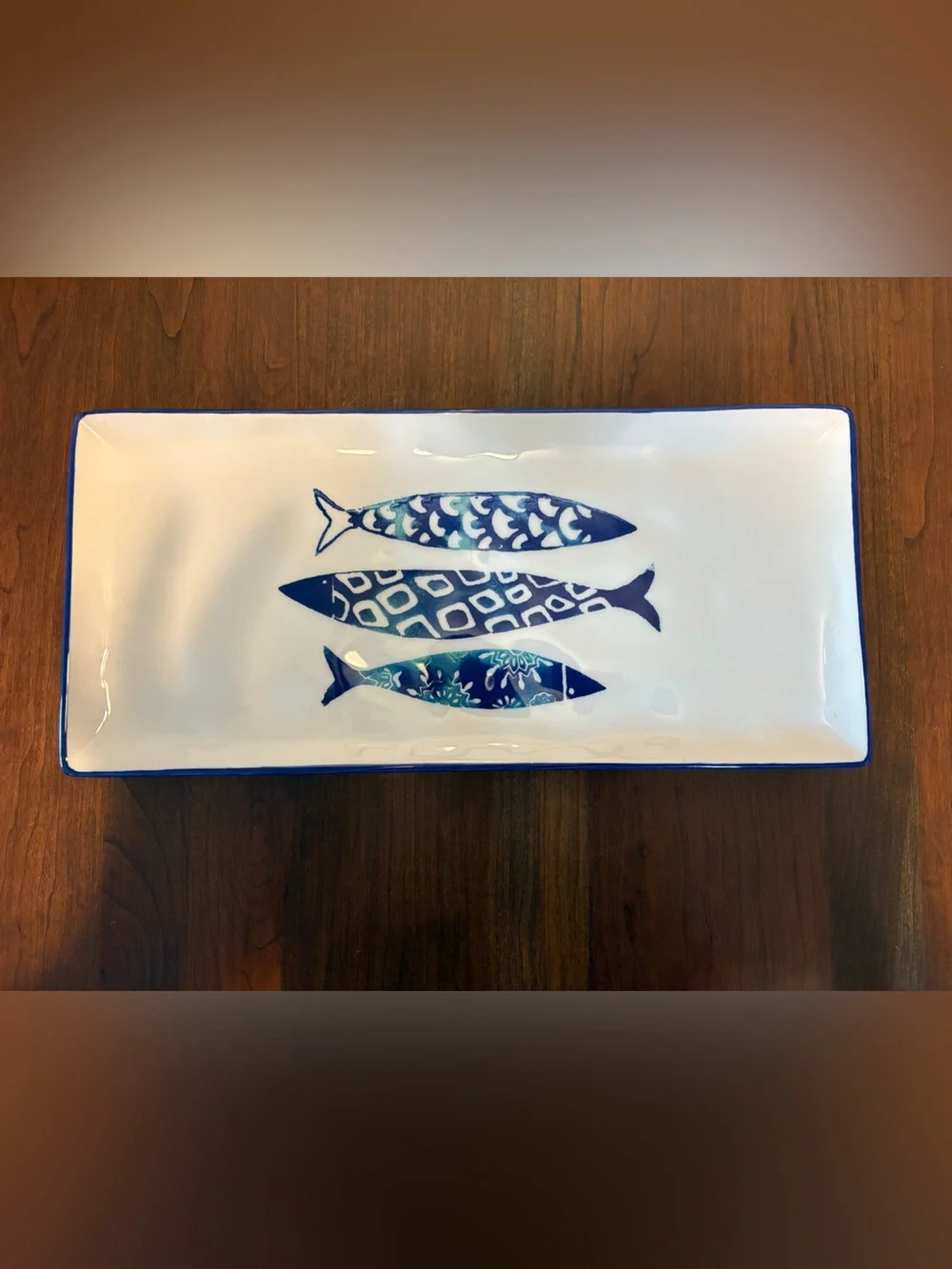 Papart Ceramics Sardine Design Serving Platter